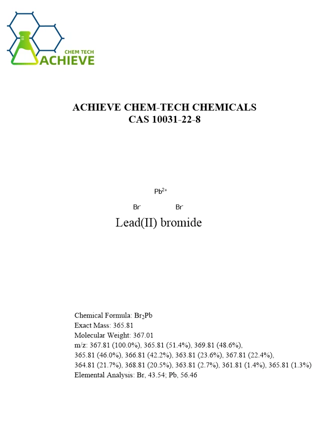 Plomb (ii) bromure CAS 10031-22-8