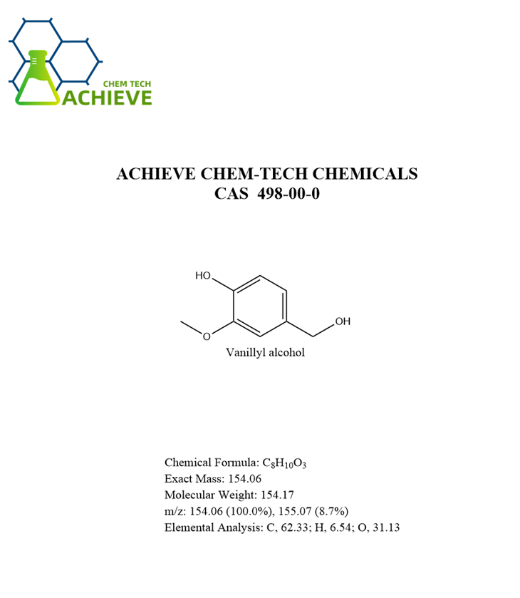 Vanillyl Alcohol CAS 498-00-0